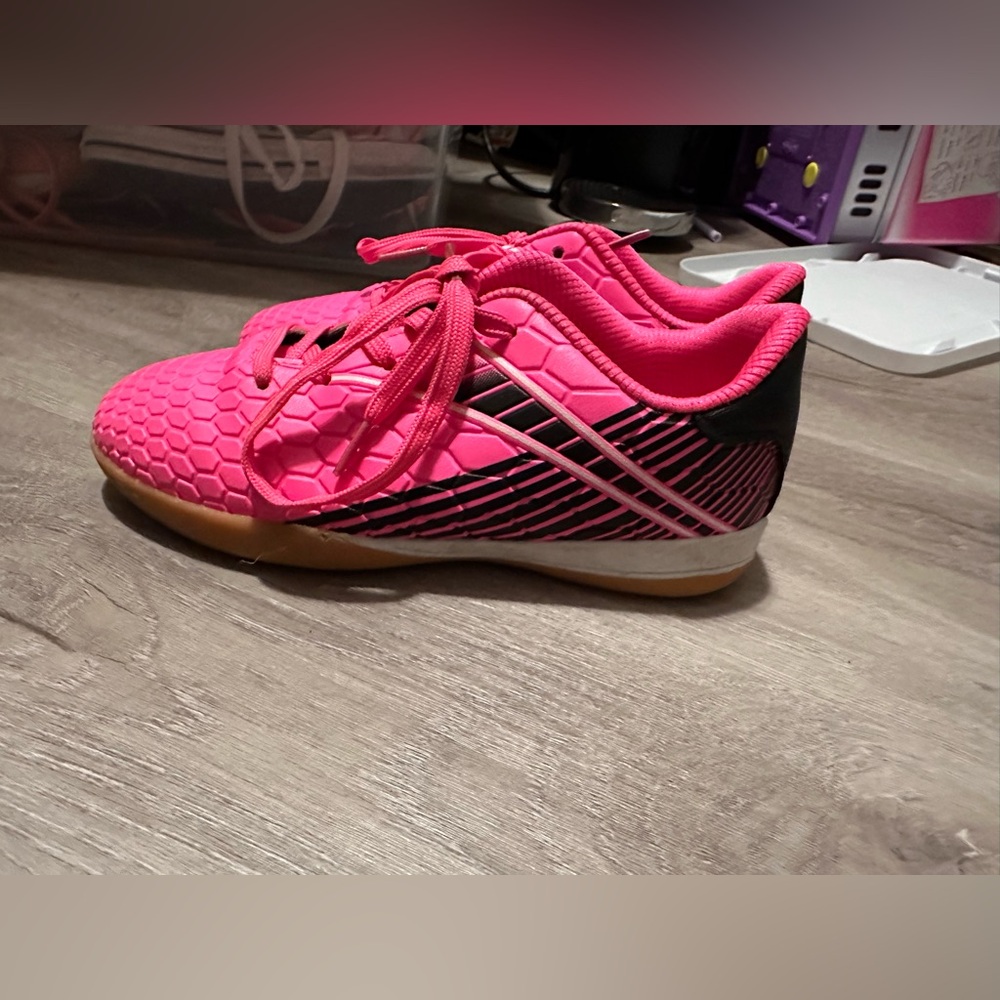 Pink Athletic Shoes with Black Accents